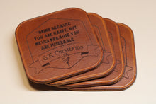 Load image into Gallery viewer, Leather Whiskey Coasters